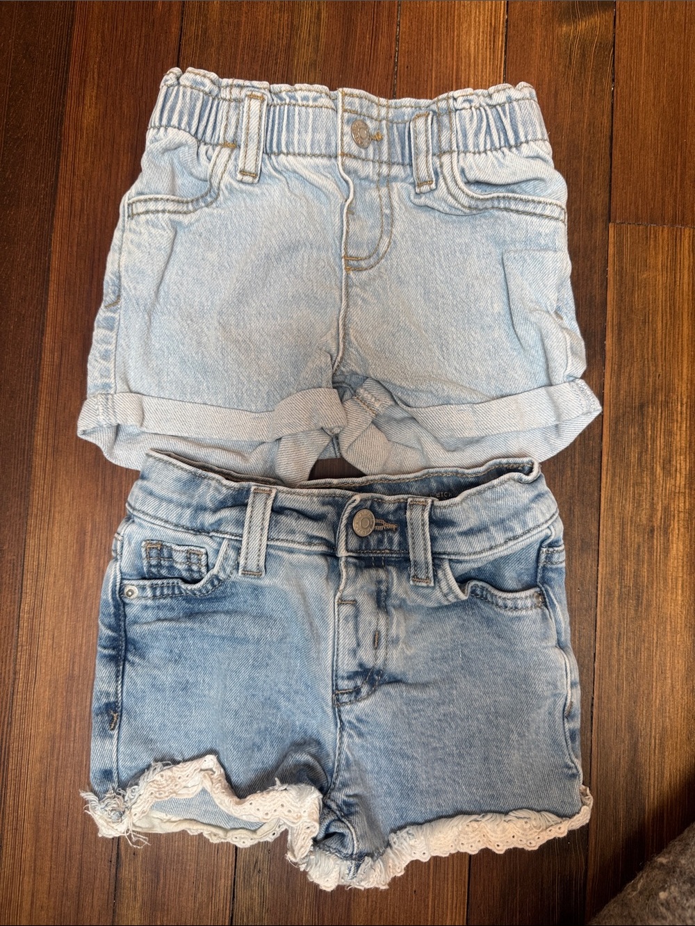 2 Pairs Girls Denim Shorts